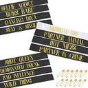 ANGREEL 12Pcs Birthday Sashes for Women Girls, with 1pcs White Birthday Girl Sash + 11pcs Black Party Sashes Set for Women Birthday Gifts Party Favors Decor Birthday Party Accessories Supplies