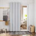 BGment Extra Long Doorway Room Darkening Curtains for Living Room, Privacy Sliding Door Bathroom Blackout Room Divider Curtains for Bedroom, Greyish White, Single Window Panels, W 52 x L 120 Inch