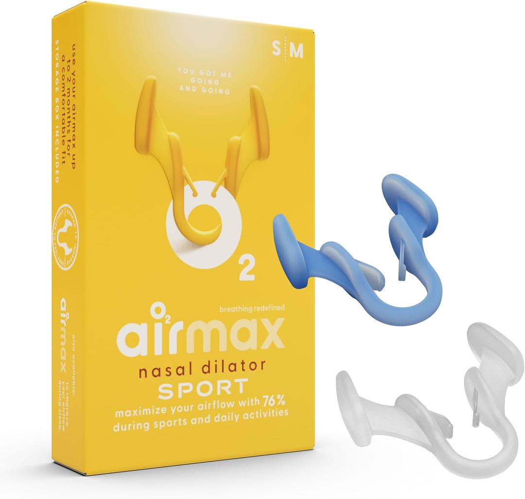 Air Max Unisex Sport Nasal Dilators Trial Pack - Easy, Safe, and Comfortable Breathing Aid - Improves Airflow - Blue, Small,