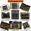 Magnetic Garage Door Screen 16x8 FT for 2 Car Garage, 16x8FT Fiberglass Screen Door, Heavy Duty Privacy Garage Net Screen, Hands-Free with 9 Roll Up Straps for Patio, Outdoor, Gym, Sun House Porch
