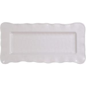 Perlette Cream Rectangular Platter 19" x 9"