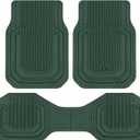 Cat ToughLiner Car Floor Mats - Heavy Duty Trim to Fit Mat for Trucks - Car Mats & SUV Floor Liners for Car - All-Weather Truck Accessories & Odorless Rubber Automotive Mats - Green 28"L x 19.5"W x 1"Th