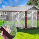Clear Tarps Heavy Duty Waterproof 8x10 Plastic Tarp with Grommets Clear Vinyl Tarps for Outdoor Patio Enclosure Chicken Coop Covers Waterproof Transparent Tarpaulin for Porches Greenhouse Plant