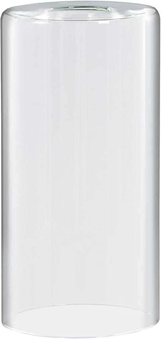 Aspen Creative 23647-60-1 Clear Glass Shade, 1-5/8" Fitter Size, 3-3/4" Diameter x 7-1/2" Height, 1 Pack