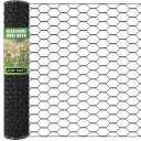 36 x 1200 InchesChicken Wire for Floral Arrangements, Green Chicken Wire, Hexagonal Galvanized Wire Mesh for Poultry Barrier, Flower Arrangement, Crafts and Garden, Black