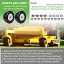 AR-PRO (2 Pack) 13x5.00-6 Flat Free Tire and Wheel, Replacement Solid Zero Turn Mower Front Tire with 3/4" Extra 5/8" Bearings & 3"-6" Centered Hub, Fit for Riding Mower Lawn Tractor