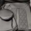 Huidasource Chevy Colorado Seat Covers, Full Coverage Leather Pickup Seat Cushion Cover Accessories Fit for Colorado Crew Cab Z71 LT ZR2 2015-2022, Not for Work Truck (Upgrade Full Set/Black)