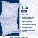 Lilly Pulitzer 20" Square Decorative Throw Pillow for Indoor and Outdoor, Decor Pillow for Couch or Patio (Summer Shorelines)