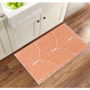 Tiffasea Front Door Mat 2'x3' Fall Welcome Mat Indoor Outdoor Rugs Doormat | Machine Washable Small Area Rug Entryway Rug Cotton Woven Reversible Floor Mats for Bedroom/Bathroom/Kitchen Orange&White