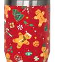 30 oz Gingerbread Flip Tumbler with Lid and Straw, Travel Mug Cup for Women, Decor Accessory