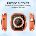 BOTOMALL Screen Protector Compatible with Apple Watch Ultra 3/2/1 49mm Bumper Case,Rugged Military Grade Flexible TPU Face Cover with Tempered Glass Film for iWatch Men Womens