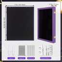 CroBlissful 17"x23" Graduation Shadow Box Frame Large Wood Display Case with Stick Pins Hanging Hardware Graduation Gown Display Memory Shadow Box for Cap Gown Diploma Stole Cords (Purple)
