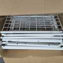 LINZINAR Shoe Rack Long 3 Tier Shoe Storage Organizer Metal Wide Shoe Shelf for Closet Entryway Bedroom 24 Paris Large Capacity, Black (White, 3-Tier)