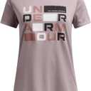Under Armour Girls Tech Block Logo Short Sleeve T Shirt (Large, (015) Tetra Gray / / Halo Gray)
