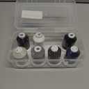 New brothread - 18 Options - Multi-Purpose 100% Mercerized Cotton Thread 50S/3 600M Each Spool for Quilting, Serger, Sewing and Embroidery - 8xMonochrome with Clear Plastic Storage Box