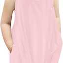 RAISEVERN Toddler Girl Pink Rompers Infant Sleeveless Harem Romper Slouch Jumpsuits Kid Jumpers Summer Cute Party Solid Color Clothing with Pocket, 4-5T