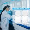 PATIKIL 20ml 0.7 Oz Wide Mouth Reagent Bottle, 8 Pack Storage Bottles Plastic Sample Containers for Home Laboratory