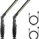 Dr. Prepare LED Work Light, 700 Lumens Foldable Rechargeable Work Light, 3200mAh Cordless Portable Magnetic COB LED Inspection Light for Car Repair, Home, Garage, Emergency, 2 Pack