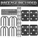 Trailer U Bolt Kit, 5-1/2" Trailer Axle U Bolts for 3500 lbs 2-3/8" Round Axle, 1/2 Diameter, 2" Thread Pitch by MCCKLE (2 Pack)