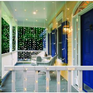 Cascading Curtain String Lights 10ft Warm White 