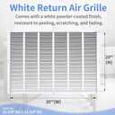 Howeall 30"W x 20"H [Duct Opening Size] Steel Return Air Grille, Air Return Vent Cover for Ceiling and Sidewall - HVAC Air Vent Covers - [Outer Dimensions: 31.75"W x 21.75"H]