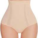 SIMIYA Thong Shapewear Tummy Control for Women High Waist Stay-Put Body Shaper Underwear Girdle Compression Shapewear Thong size L