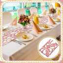 6 Pcs Cielito Lindo Party Decorations Talavera Table Runner 71 x 13'' Cielito Lindo Baby Shower Party Decoration Mexico Home Decor Traditional Cinco De Mayo Decorations (Pink)