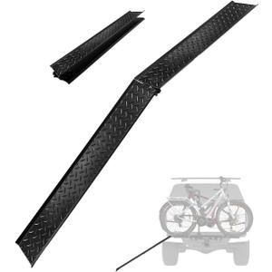 Heavy Duty Bike Rack Loading Ramp Compatible with Various Car-Mounted Bike, Foldable E-Bike Ramp Suitable for Mountain Bikes, Road Bikes and Mopeds