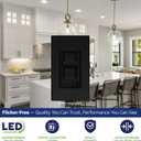 Leviton SureSlide LED Advanced Dimmer Switch for 150W Dimmable LED, Halogen and Incandescent Bulbs and Fixtures, 66741-E, Black