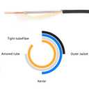 GESD 50 Meter Outdoor Armored LC to LC Duplex Port Fiber Optical Patch Cable SM Jumper Cord - SingleMode 9/125um (LSZH OS1/OS2 Compatible) 50M/160ft