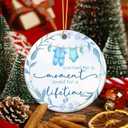 4 x Baby Memorial Ornament - Carried for a Moment Loved for a Lifetime Ornament  Miscarriage Remembrance for Loss of Baby Boy or Girl  Sympathy Gift for Parents, Families