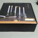 Verdenu 10 Pack Christmas Window Candles, Battery Operated Window Candles with Remote Timer, Electric LED Flameless Candle with Holders/Suction Cups for Window Decor, Gold