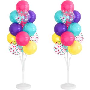 2 Sets Balloon Stand Kits, Balloon Stands for Floor, Balloon Sticks for Table, Acrylic Balloon Stand for Birthday Party Wedding Baby Shower Decorations