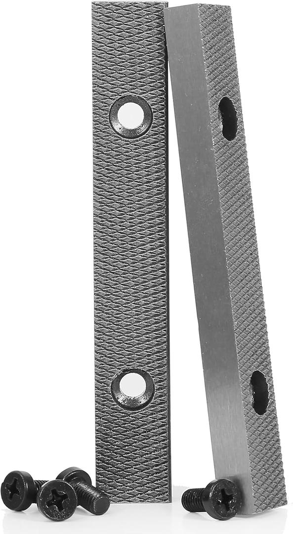 Forward 6 Inch Replacement Steel Jaw Plates (1 Pair) and Screws for DT150B Multipurpose Vise