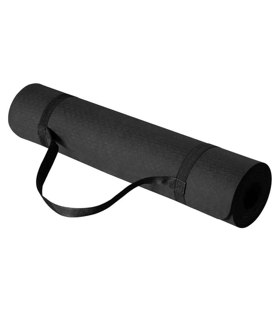 Amazon Basics 1/4 Inch Thick TPE Exercise Yoga Mat with Carrying Strap