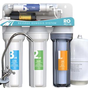 Under Sink Reverse Osmosis Water Filter SystemNSF Certified 5-Stage RO Water Purifier with Dual Outlet &3.2G Storage Tank,Reduces TDS,and up to 99% of Contaminants,Faucet Design for Easy Installation