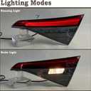 KAMDKI RH LED Inner Trunk Lid Tail Light Assembly Fit for 2022 2023 2024 Honda Civic Sedan Rear Lamp Right Passenger Side With Bulbs 34150-T20-A01 Right Passenger Side