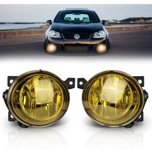TangMiGe Fog Lights for Volkswagen GTI/Volkswagen Jetta 2006 2007 2008 2009 2010, Premium (VW GTI/Jetta) Fog Lamps Replacement, 1 Pair, Yellow Lens