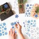180 Self-Adhesive Snowflake Shaped Stickers - Christmas Party Favor Decoratives for Supplies, Cards, Gift Bags & Presents