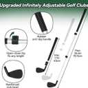 Liberry Golf Chipping Game with Large Chipping Mat, Upgraded Adjustable Golf Club, 25 Sticky Balls, Outdoor Indoor Sports Toy Gifts for Adults Kids, Family Yard Target Game