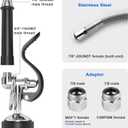 Pre Rinse Sprayer Commercial with 45 Stainless Steel Hose, 1.42 GPM Commercial Sink Sprayer, High-Pressure Dish Spray for Restaurant Use, Sink Spray Nozzle with Adapters (Black)