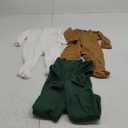 Aablexema Baby Footie Pajama with Mitten Cuffs, Double Zipper Infant Cotton clothes Sleeper Pjs, Footed Sleep Play (6-9 Months, White & Green & Khaki)