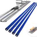 Heavy Duty: Bull Float Aluminum Magnesium Alloy Concrete Float 48"x8" Round End Board Kit trowel Tool Cement Tools Float Bracket Concrete Finishing Tools With 48" Handle x4 VOYAR