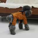 Winter Waterproof Dog Snowsuit  Full Body Outdoor Jacket with Leash Ring, Fleece Lining, Windproof Reflective 4-Leg Dog Coat for Small to Large Dogs Mustard Yellow XXL (XXL (Back Length 19.5"))