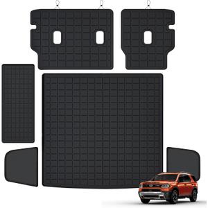 Cargo Mat for 2026 Honda Passport with Backrest Mat (Upgraded : Lower Tier with Small Box),TPE All Weather Protection Car Trunk Mat Covering The Backrest with Hook & Loop Fastener Accessories