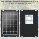 12V 20w Solar Battery Charger Pro - Built-in Intelligent MPPT Controller Waterproof for Car, Automotive Boat, and Marine RV Trailers - Solar Panel Trickle Charging Kit (SP-20W)