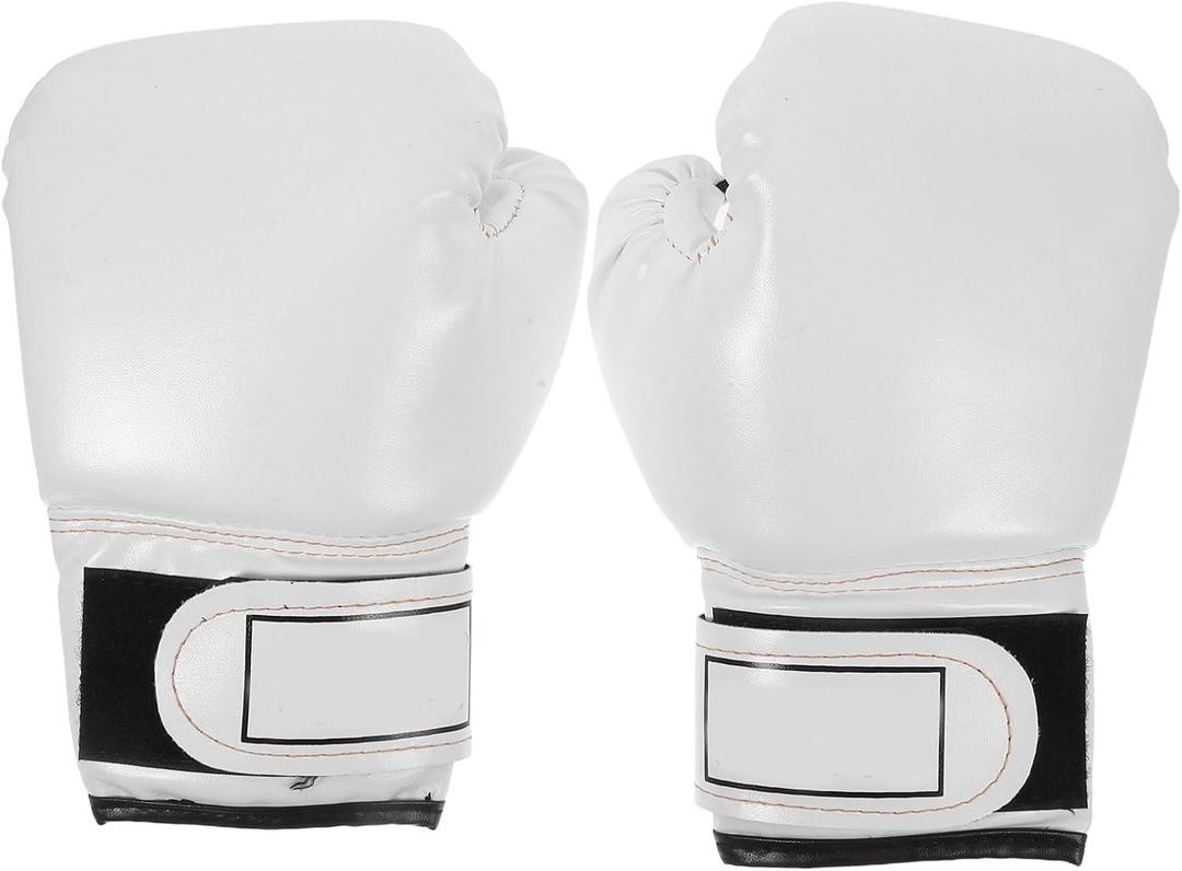 Garneck Kids Boxing Gloves Training Gloves Training Mitts Junior Punch PU Leather Sponge Filled for Toddler and Youth Red (23*14cm, White)