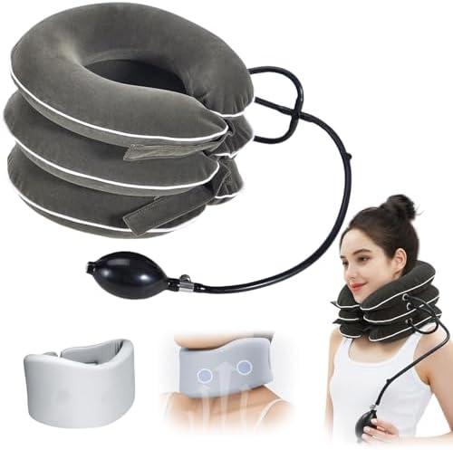 Neck Stretcher, Cervical Traction, Neck Traction Device, Neck Stretcher Cervical Traction, Adjustable Neck Brace & Inflatable Cervical Neck Traction Devicen, Neck Decompression Devices (2pack)