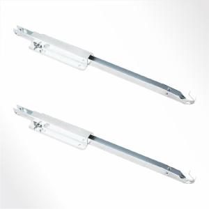 POWERTEC Drop Leaf Table Supports Set of 2, Silver Metal Table Bracket Support, Strong & Stable Drop Leaf Support, Holds 50lbs Each - Premium Steel, Burr Free Profile & Zinc Coated Finish - 71426