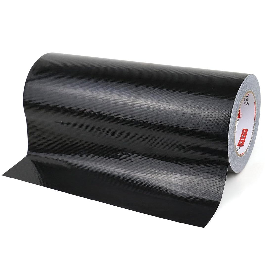 Wide Duct Tape 12 Inch, Industrial Grade 30Yards (90 ft) Wide Tape Duct, 9 Mil Heavy-Duty, Waterproof, Strong, Flexible, No Residue, for Crafts & Home Improvement (Black, 12'' x 90ft)